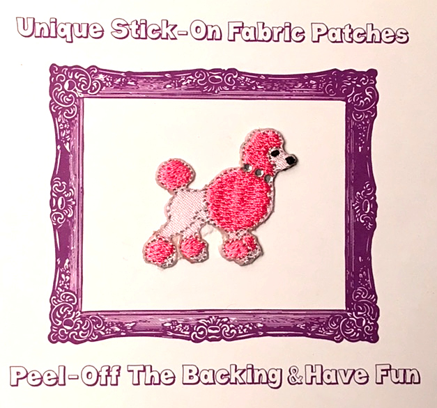 PEGGY POODLE STICK-ON FABRIC PATCH